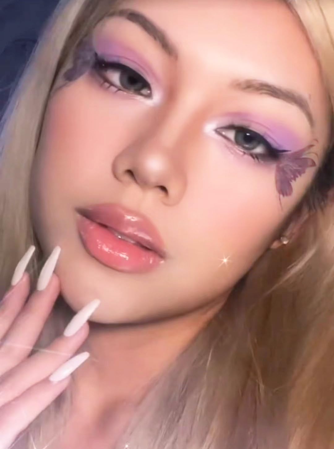 14 Sheets Glitter Butterfly Temporary Tattoos Sticker for Eye Face Makeup Decoration, Body art tattoo stickers Shiny Butterflies Waterproof Fake Tattoos for Women Girls Festival Party Eye Decor