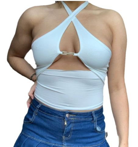 Hollow Cross Halter Vest for Women - European & American