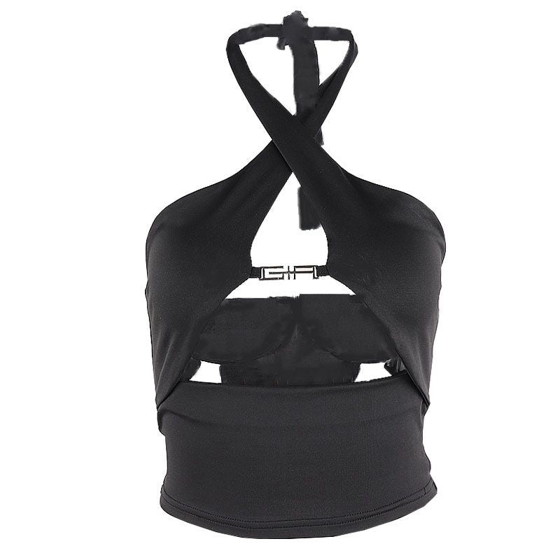 Hollow Cross Halter Vest for Women - European & American